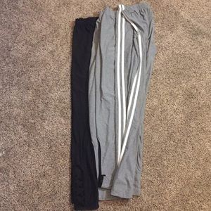 Three pairs of leggings.